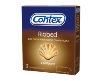 Презервативы Contex Ribbed №3 (с ребрами):uz:Contex Ribbed №3 prezervativ (qovurg'alar bilan)