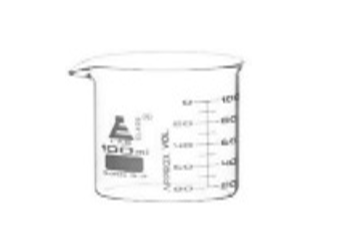 Стакан градуированный ASTM 800 мл с носиком, низкий, боросиликатное стекло:uz:ASTM 800ml bilan tugatilgan shisha, past, borosilikat shisha