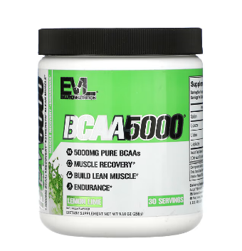 Аминокислоты EVLution Nutritio, Ultra Premium BCAA 5000, Lemon Lime, 9.1 oz (258 g) :uz:Aminokislotalar EVLution Nutritio, Ultra Premium BCAA 5000, Limonli ohak, 9,1 oz (258 g)