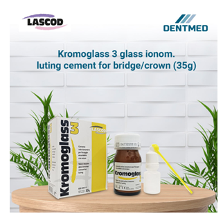 Стеклоиономерный цемент Kromoglass 3 glass ionom (35 g):uz:Shisha ionomer tsement Kromoglass 3 shisha ionom (35 g)