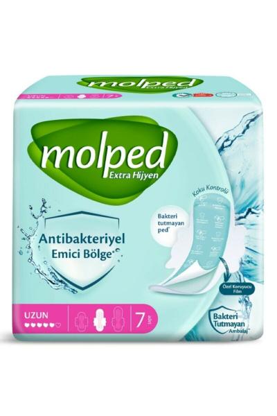 Гигиенические антибактериальные прокладки antibac extra long 7 шт/уп molped:uz:Sanitariya antibakterial prokladkalar antibakterial qo'shimcha uzun 7 dona / to'plami molped