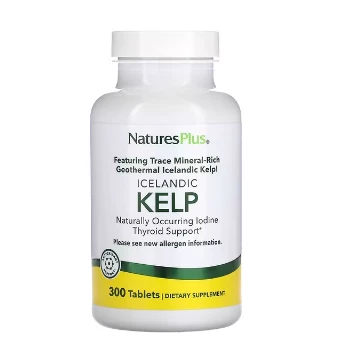Натурес Плюс, исландские бурые водоросли, 300 таблеток:uz:Natures Plus, Icelandic Kelp, 300 tabletka
