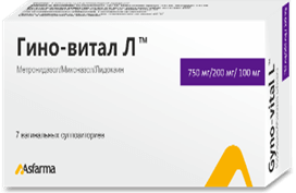 ГИНО ВИТАЛ Л суппозитории 750мг/200мг N7