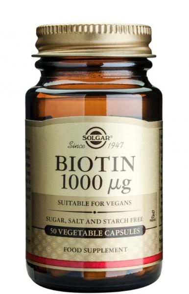 Таблетки биотина для здоровой кожи и волос Solgar Biotin 1000mg (250 шт.)