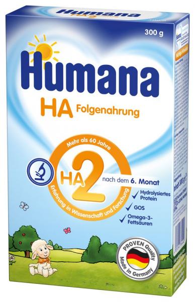 Humana HA 2 Гипоаллергенная последующая смесь 300 гр