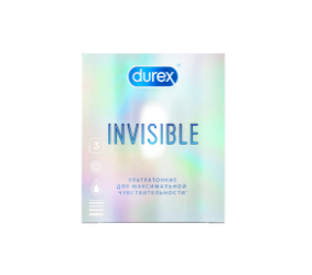 Презервативы Durex Invisible №3 (ультратонкие):uz:Prezervativlar Durex Invisible №3 (ultra yupqa)