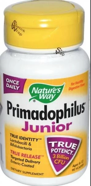 Primadofilus - foydali mikroorganizmlar (bifido va laktobakteriyalar) Бад примадофилус Бифидус Nature's way Primadophilus junior (90 шт.):uz:Primadofilus - foydali mikroorganizmlar (bifido va laktobakteriyalar)