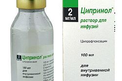 ЦИПРИНОЛ раствор для инфузий 100мл 200мг/100мл