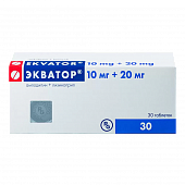 EKVATOR tabletkalari 20mg/10mg N30