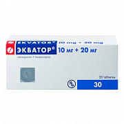 EKVATOR tabletkalari 20mg/10mg N30