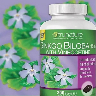 БАД для мозга и памяти Ginkgo Biloba Trunature (300 капсул):uz:Ginkgo Biloba