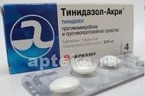 TINIDAZOL AKRI 0,5 tabletkalari N4