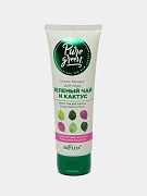 Паста–пилинг для лица Bielita Pure Green, зеленый чай и кактус, 75 мл