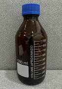 1000 ml vintli qopqoqli reaktiv shishasi, amber, sodali shisha