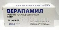 VERAPAMIL 0,08 tabletkalari N50