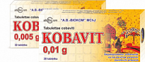 KOBAVIT tabletkalari 0,01 g N30