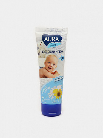 AURA BABY" Детский крем ромашка и череда 0+ 75 мл