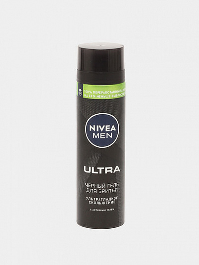 Гель для бритья Nivea Man Ultra, с активным углем, 200 мл