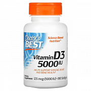Vitamin D3, 125 mkg (5000 IU), 180 kapsula