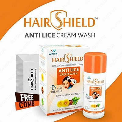 Шампунь против вшей Hair Shield:uz:Bitlariga qarshi shampun Hair Shield