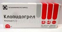 KLOPIDOGREL 0,075 tabletkalari N28