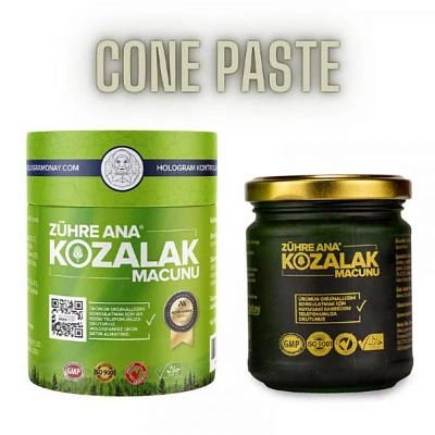 ZÜHRE ANA Qarag'ay konusining pastasi Паста из сосновых шишек ZÜHRE ANA:uz:ZÜHRE ANA Qarag'ay konusining pastasi