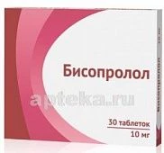 BISOPROLOL 0,01 tabletkalari N30