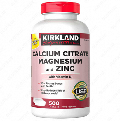 Цитрат кальция, магнезия и цинк Kirkland Signature Kirkland Calcium citrate magnesium zinc (500 шт.)