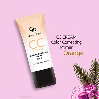 Крем-праймер для коррекции цвета cc cream color correcting primer-orange 3373 Golden Rose:uz:Rangni to'g'rilash uchun krem-primer cc krem ​​rangini to'g'rilovchi primer-to'q sariq 3373 Golden Rose