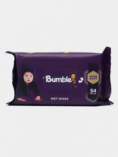 Влажные салфетки Bumble Wet Wipes 54шт