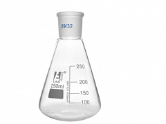 Erlenmeyer kolbasi 250 ml, shlif 29/32 borosilikat shisha 