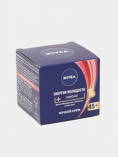 Ночной крем для лица Nivea Энергия Молодости + Лифтинг, 45+, 50 мл