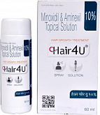 Cпрей для роста волос Hair4U Minoxidil 10%:uz:Hair4U Minoxidil 10% soch o'sishi spreyi