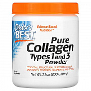 Doctor's Best, sof kollagen turlari 1 va 3 kukuni, 200 gr