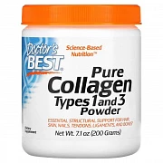 Doctor's Best, sof kollagen turlari 1 va 3 kukuni, 200 gr