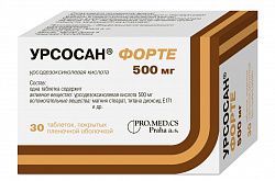 УРСОСАН ФОРТЕ таблетки 500мг N30