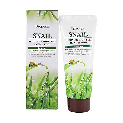 Крем для кожи рук и ног восстанавливающий с муцином улитки snail recovery moisture hand & foot 100г 5577 Deoproce (Корея):uz:Qo'l va oyoq terisi uchun krem ​​salyangoz musinli salyangozni tiklovchi namlik qo'l va oyoq 100g 5577 Deoproce (Koreya)