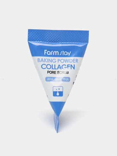 Скраб в пирамидках с коллагеном Farm Stay Baking Powder Collagen Pore Scrub, 5 шт