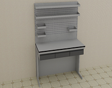 Laboratoriya stoli 1500*700*2100 mm, 4-model