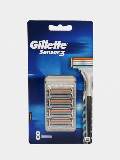 Кассеты для бритвы Gillette Sensor 3, 8 шт