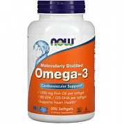 Now Foods, Ultra-Omega-3, 500 EPA/250 DHA, 180 ichak bilan qoplangan kapsulalar