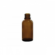DIN-18 vintli qopqoqli sarg'ish shisha butilka (qo'shilmagan), 5 ml, 255 dona