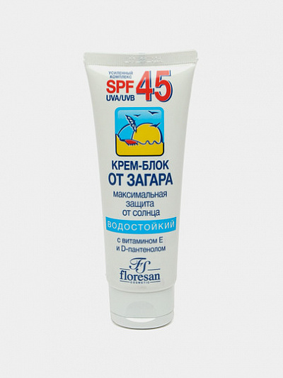 Крем блок от загара Floresan SPF45, 60 мл