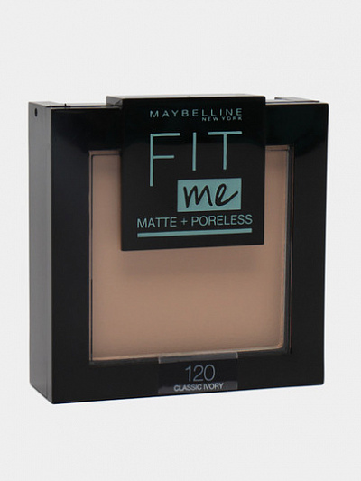 Пудра для лица Maybelline New York Fit Me, матирующая, скрывающая поры, оттенок 120 Классический бежевый