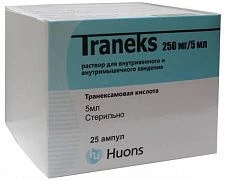TRANEKS inyeksiya uchun eritma 5ml 250mg/5ml N25