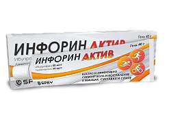ИНФОРИН АКТИВ гель 40г 50мг/г+30мг/г