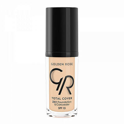 Тональный крем-корректор total cover 2in1 foundation & concealer №11-3366 Golden Rose:uz:Jami qoplama 2da 1 tonal krem ​​va konsiler №11-3366 Golden Rose