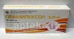 PRAMIPEKSOL 0,00025 tabletkalari N30