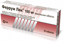 FERRUM LEK tabletkalari 100mg N30