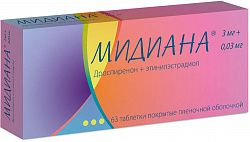 MIDIANA tabletkalari 3mg/0,03mg N21